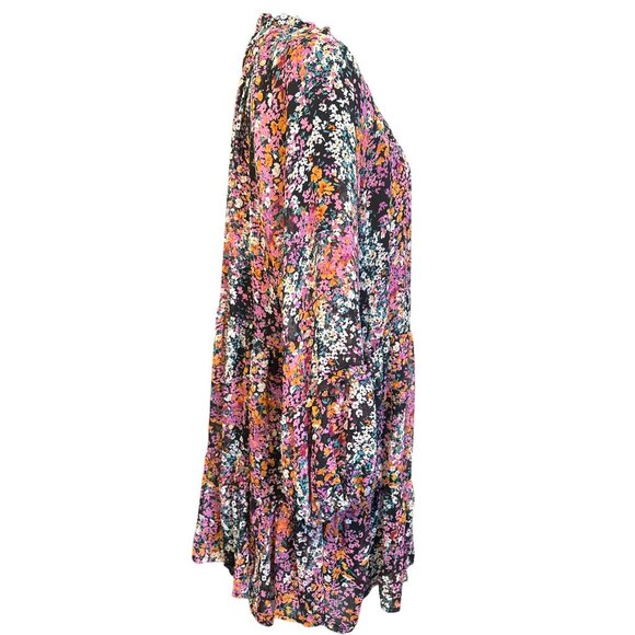 💖Vince Camuto XXL Floral Print Dress With Ruffle Collar & Long Sleeves - Picture 4 of 8